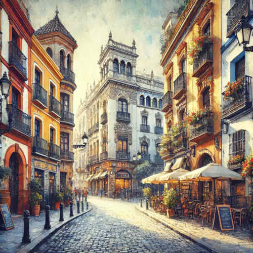Historische und lebendige Straßen von Sevilla