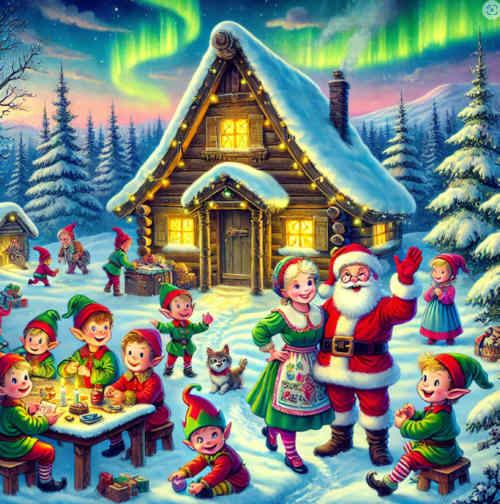 Familie Nikolaus Anime Bild